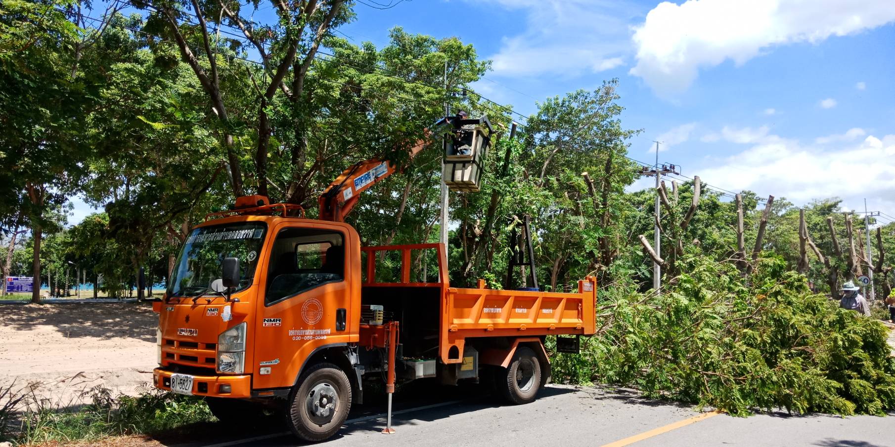 ปรับปรุงภูมิทัศน์ ถนนเส้นมหาราช หมู่ที่ 4 บ้านหว้าโทน