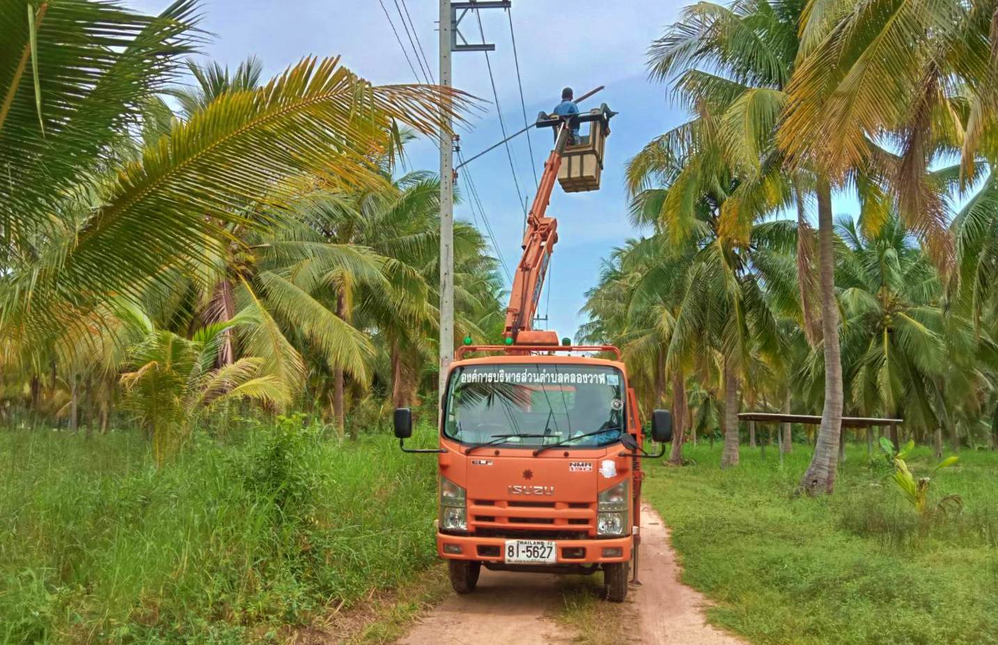 ซ่อมไฟฟ้าส่องสว่างสาธารณะที่ชำรุด ขัดข้อง ในเขตพื้นที่ หมู่ที่ 3 บ้านทางหวาย และหมู่ที่ 5 บ้านห้วยใหญ่