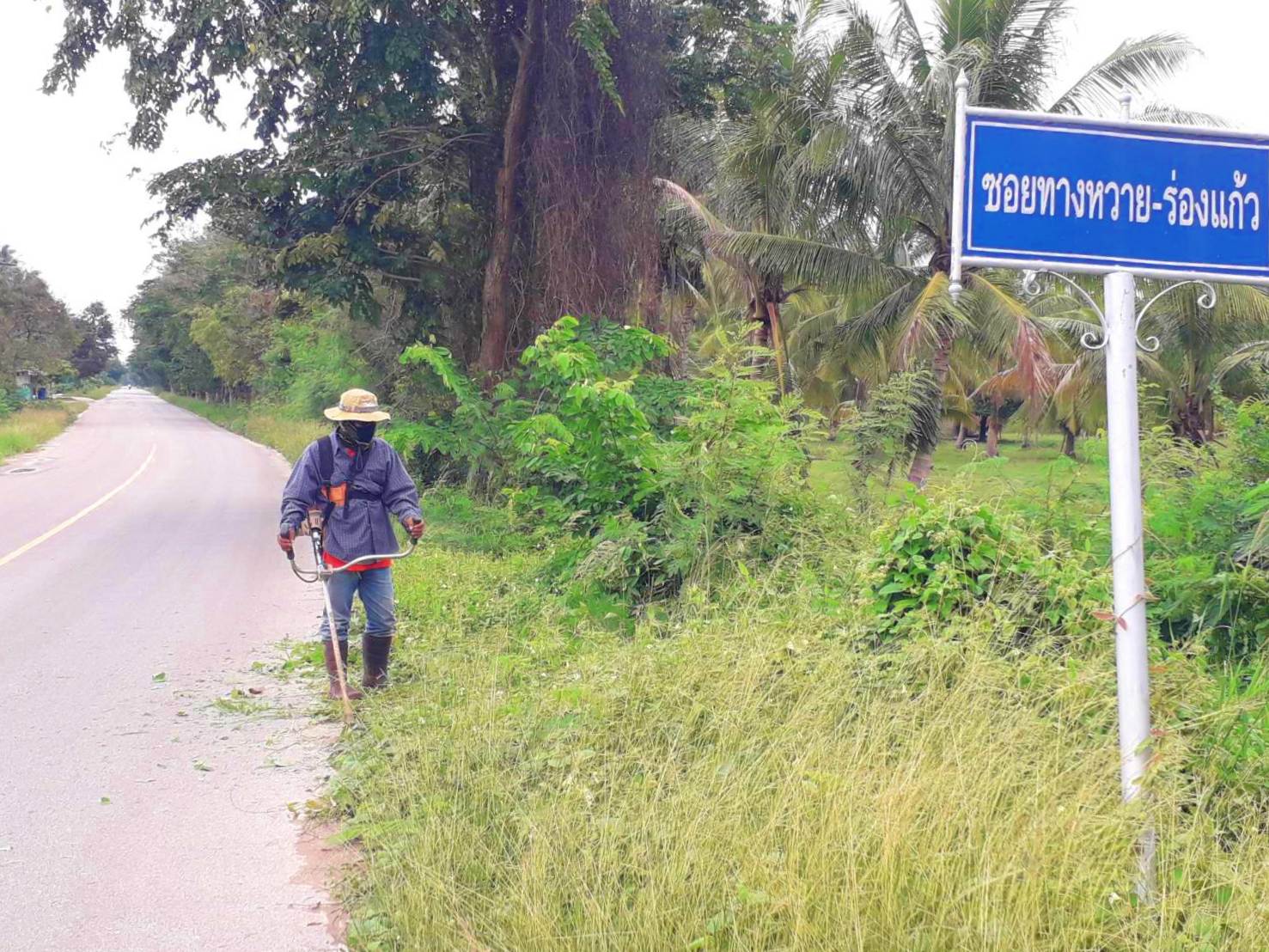 ปรับปรุงภูมิทัศน์สายทางหวาย-ร่องแก้ว หมู่ที่ 3 บ้านทางหวาย